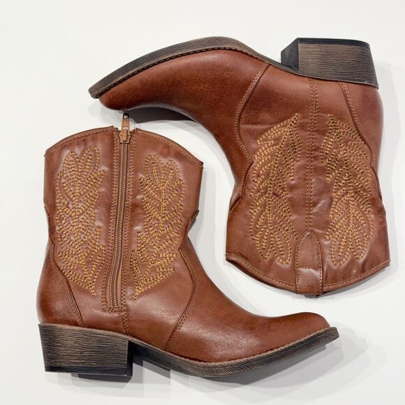 NWOB Coconuts by Matisse ROY Brown Vegan Leather Side Zip Ankle Booties Women 7M - Picture 14 of 14